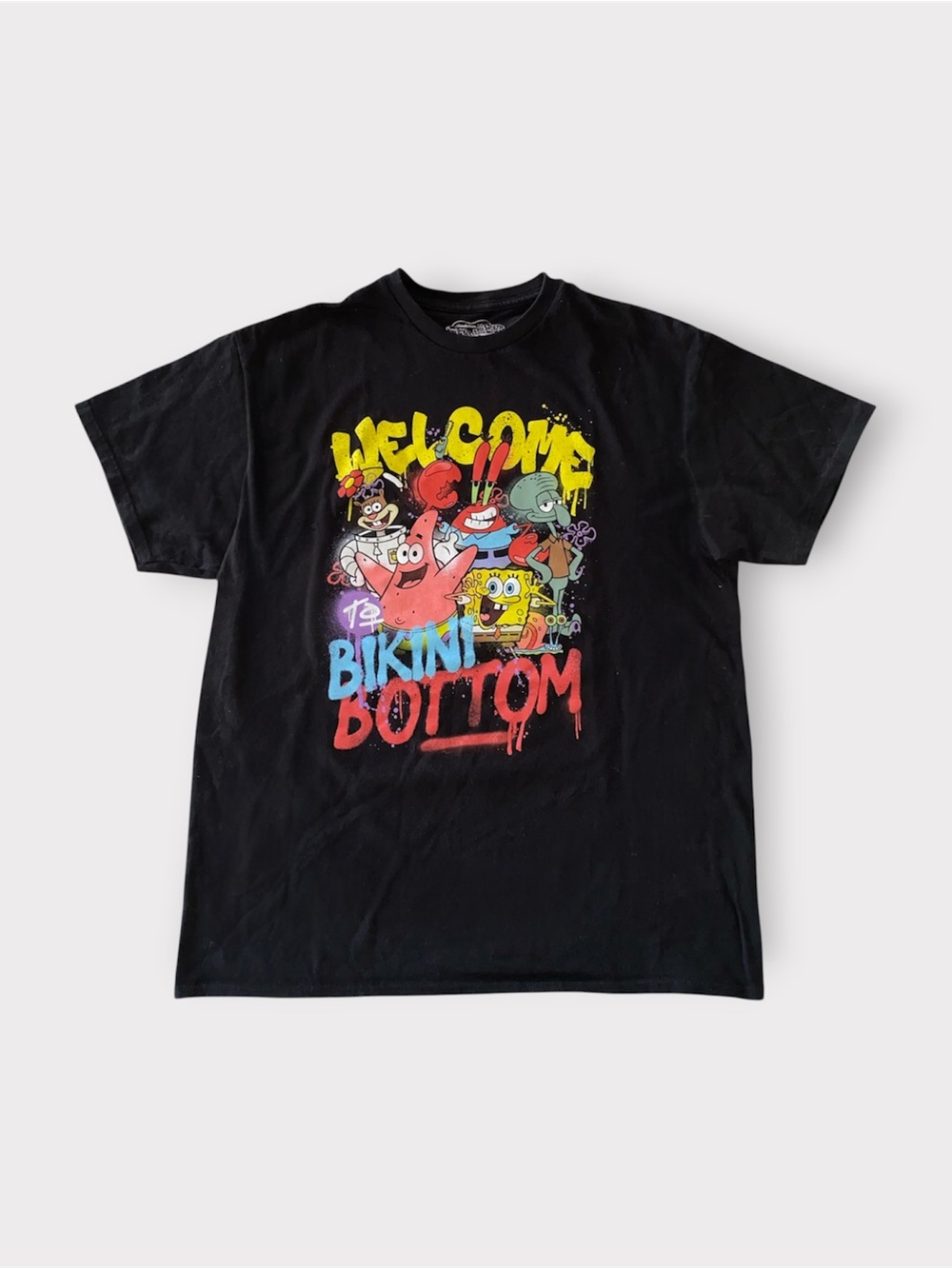 SpongeBob SquarePants Welcome to Bikini Bottom Graphic T-Shirt | Size Large